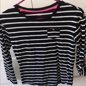 Striped with Pink Accents Long Sleeve Shirt